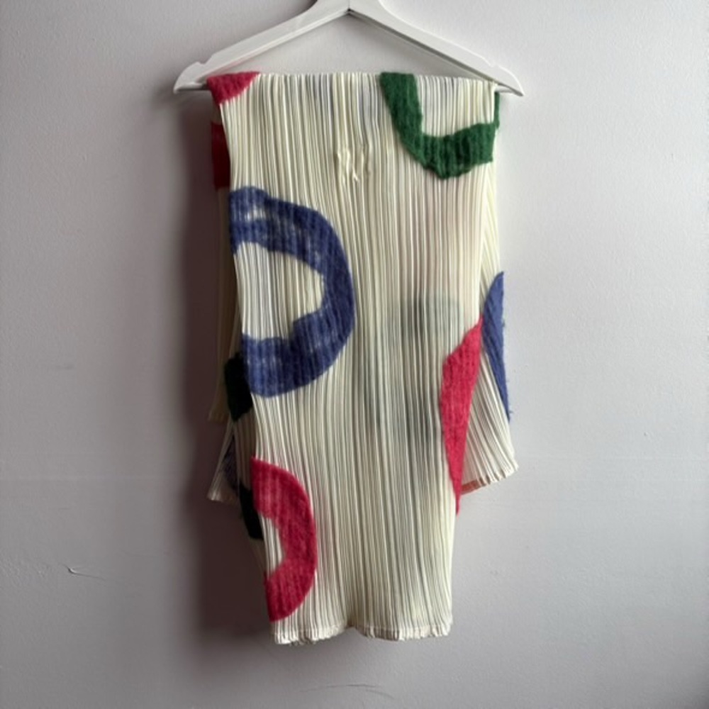 Issey Miyaki Pleats Please Colorful Pleated Scarf/Wrap
